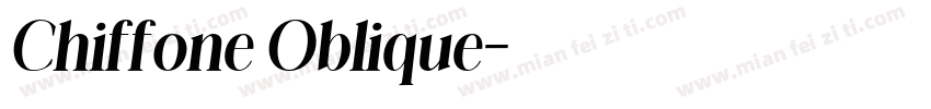 Chiffone Oblique字体转换